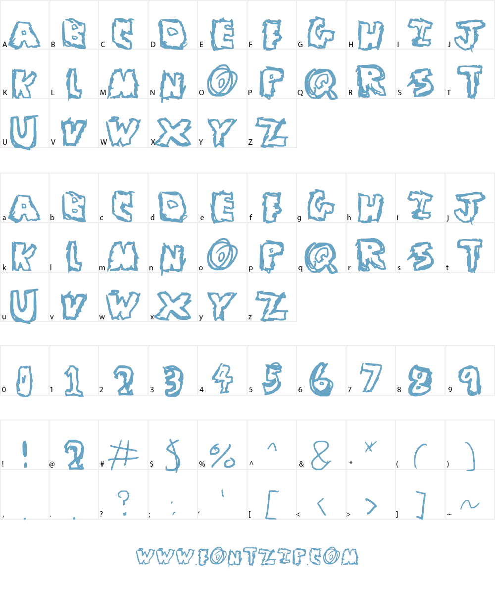 Flying Colours Don't Run Font Character